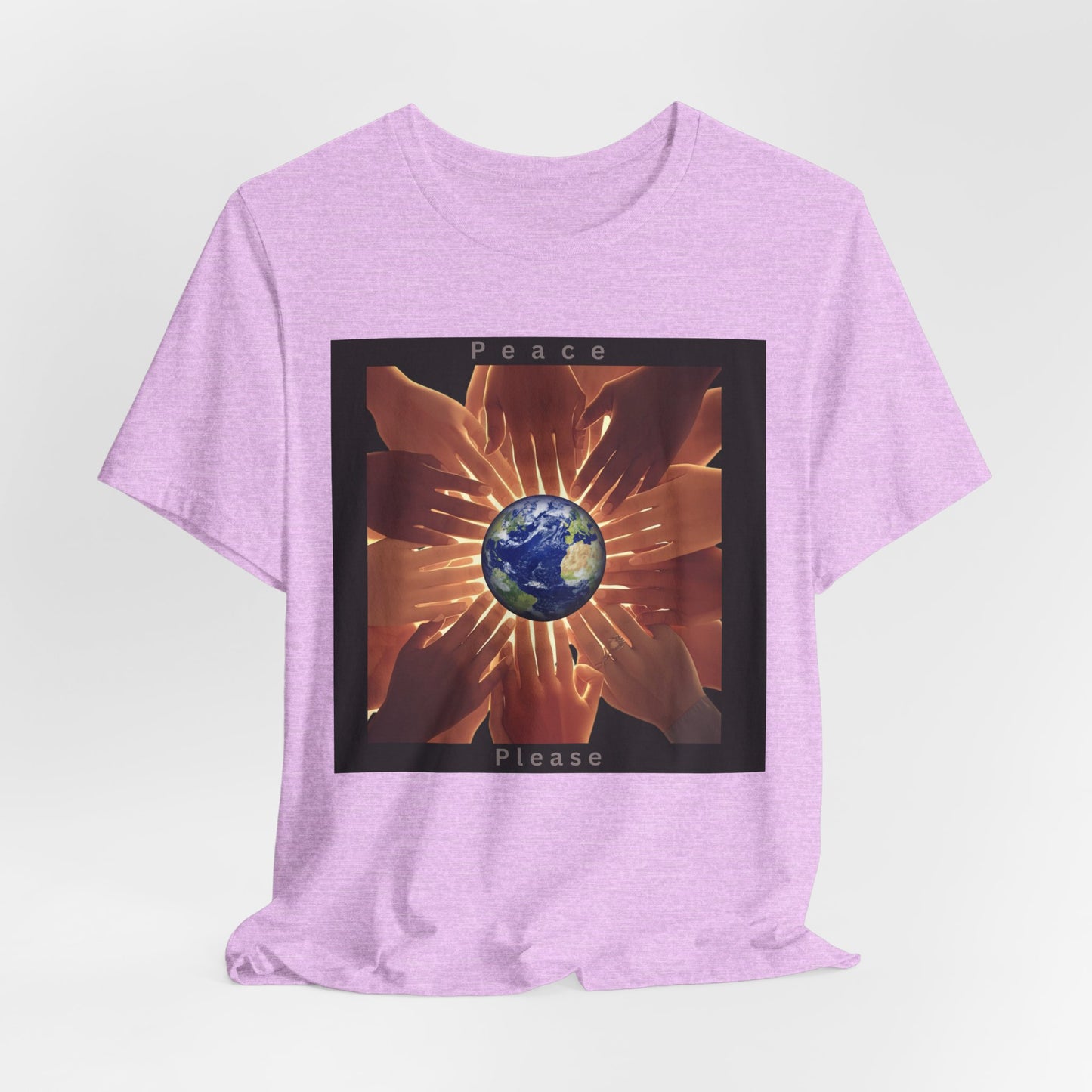 Peace Please T‑Shirt — Earth and Helping Hands Graphic Tee