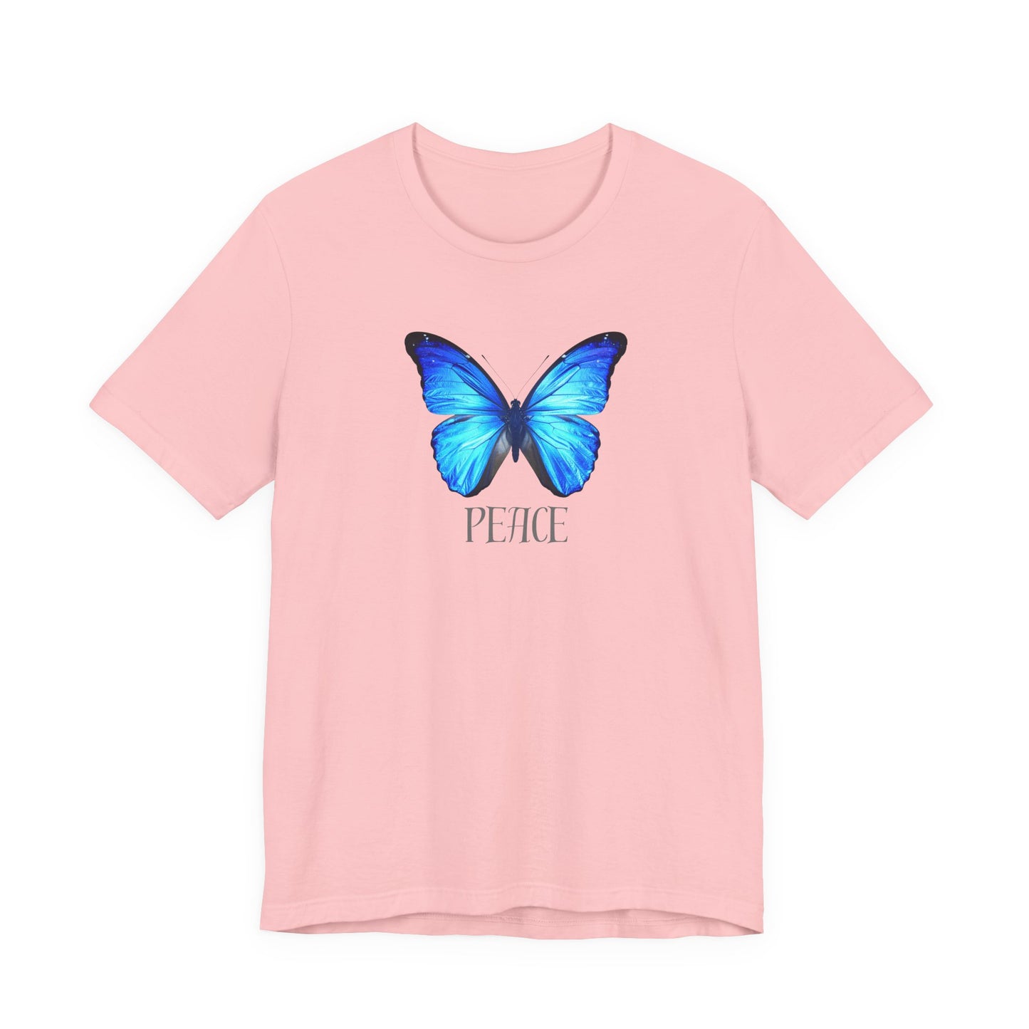Peace Blue Butterfly Tee — Inspirational Graphic T‑Shirt