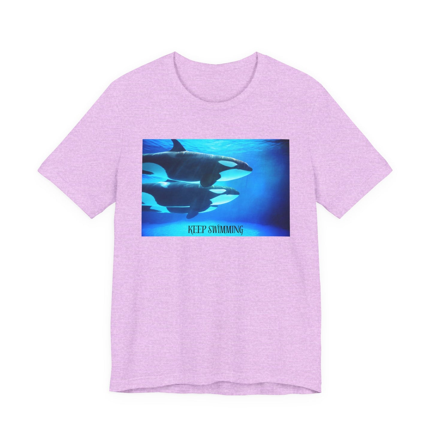 Orca Keep Swimming Tee — Inspirational Ocean Killer Whale T-Shirt