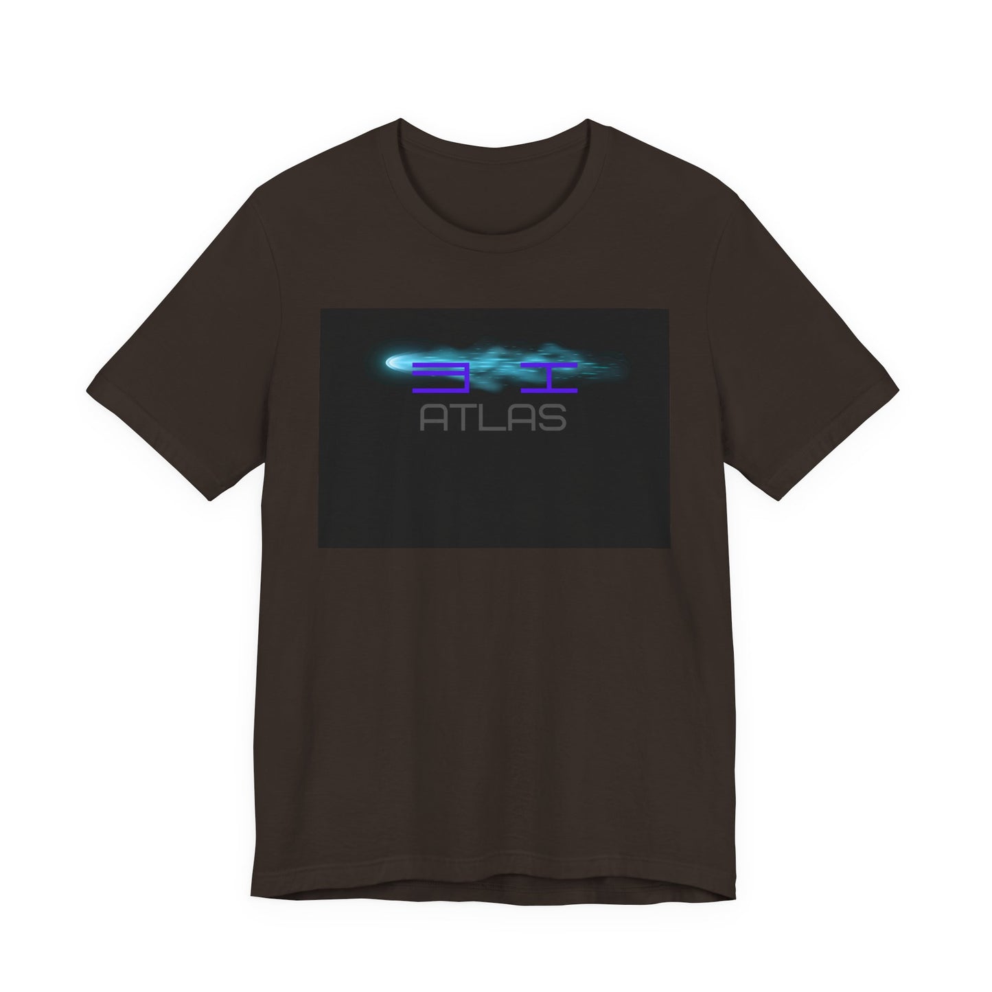 Atlas 3K Neon Logo Tee — Futuristic Sci‑Fi Graphic T-Shirt