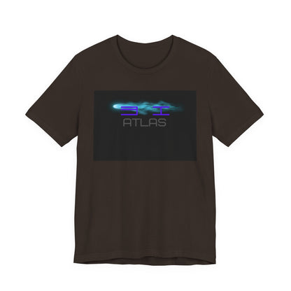 Atlas 3K Neon Logo Tee — Futuristic Sci‑Fi Graphic T-Shirt
