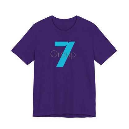 7 Group Logo Tee — Minimalist Blue Number 7 Shirt