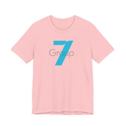 7 Group Logo Tee — Minimalist Blue Number 7 Shirt