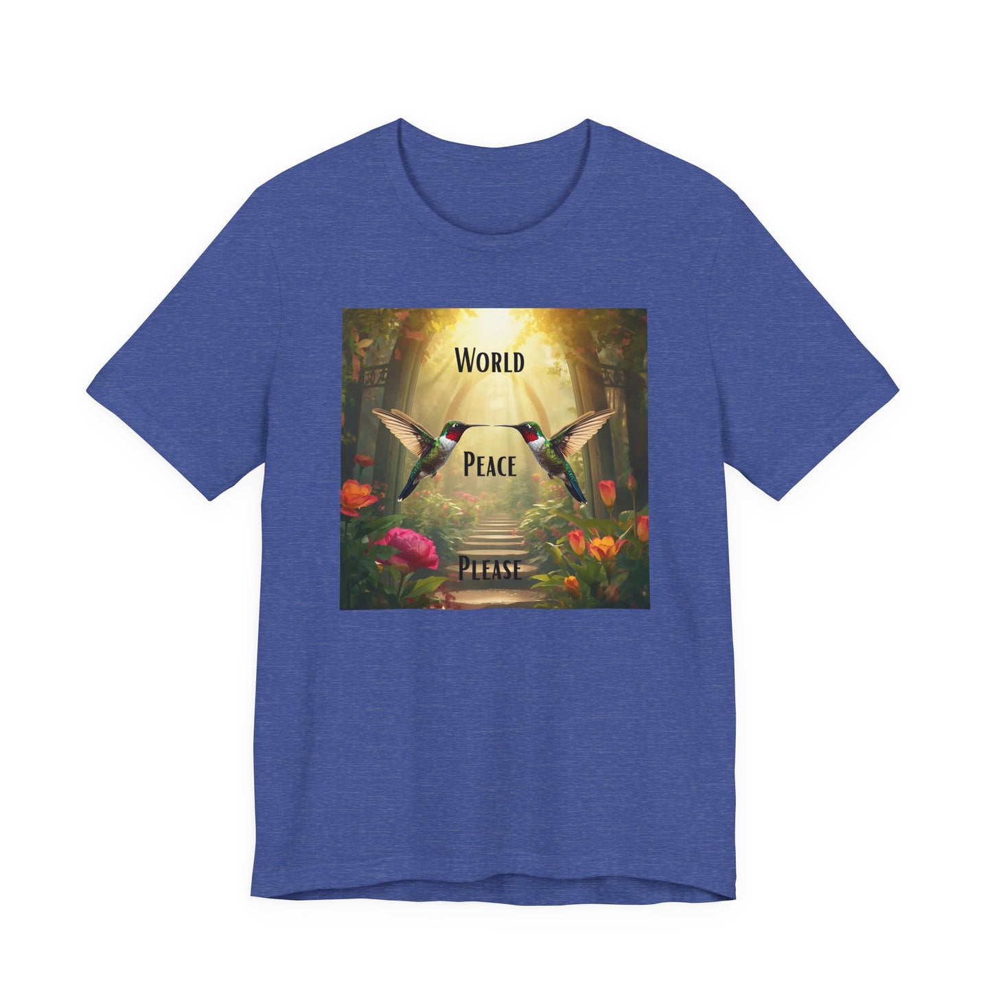 World Peace Hummingbird T-Shirt — Inspirational Nature Graphic Tee