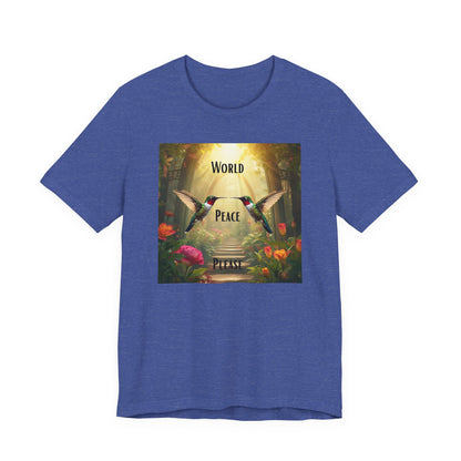 World Peace Hummingbird T-Shirt — Inspirational Nature Graphic Tee