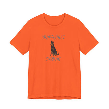 Doberman “Doby-Juan Kenobi” Graphic Tee – Funny Dog Star Wars Mashup