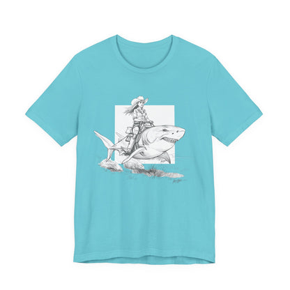 Shark Rider Sketch T-Shirt