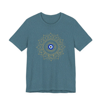 Evil Eye Mandala T-Shirt — Protective Blue Nazar Tee