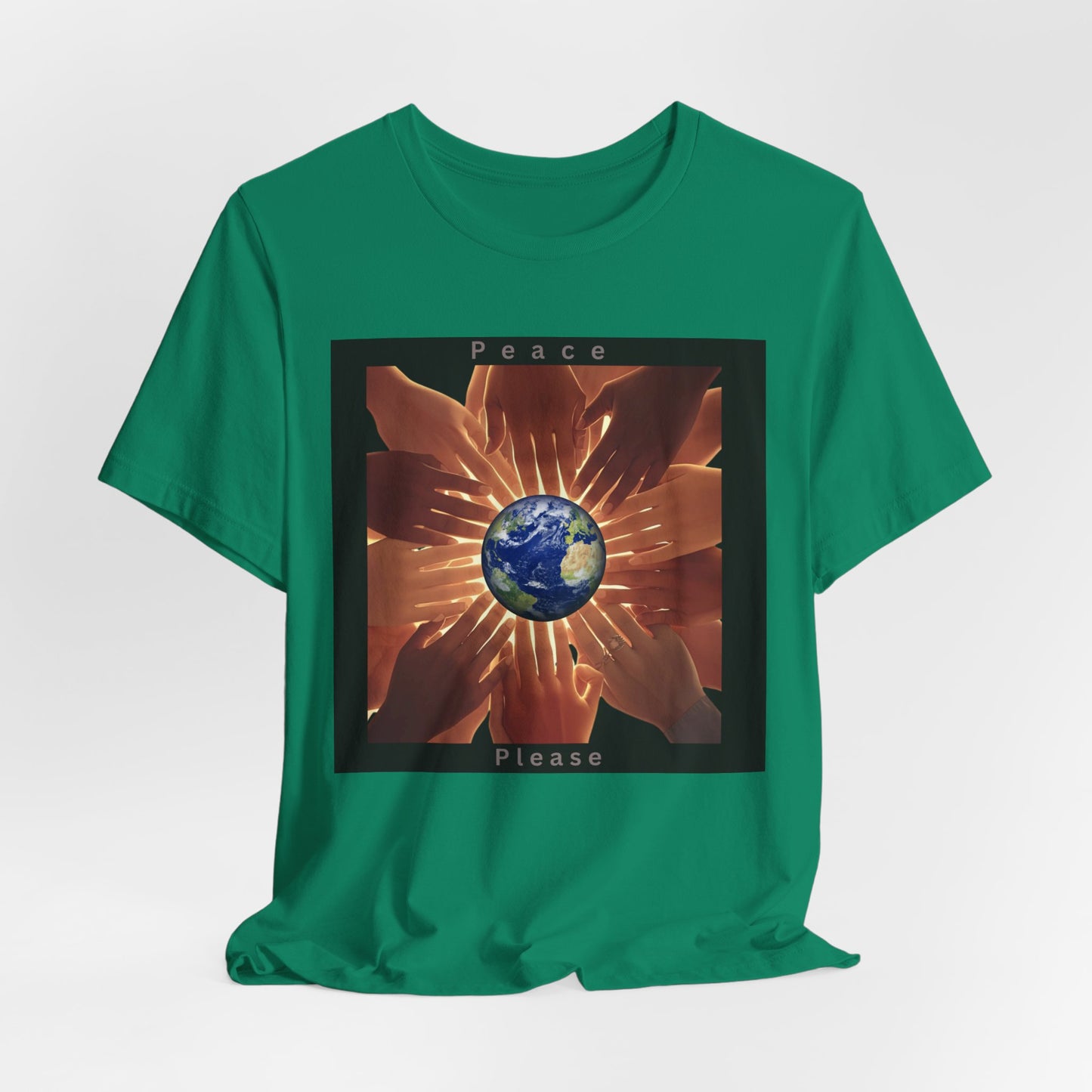 Peace Please T‑Shirt — Earth and Helping Hands Graphic Tee
