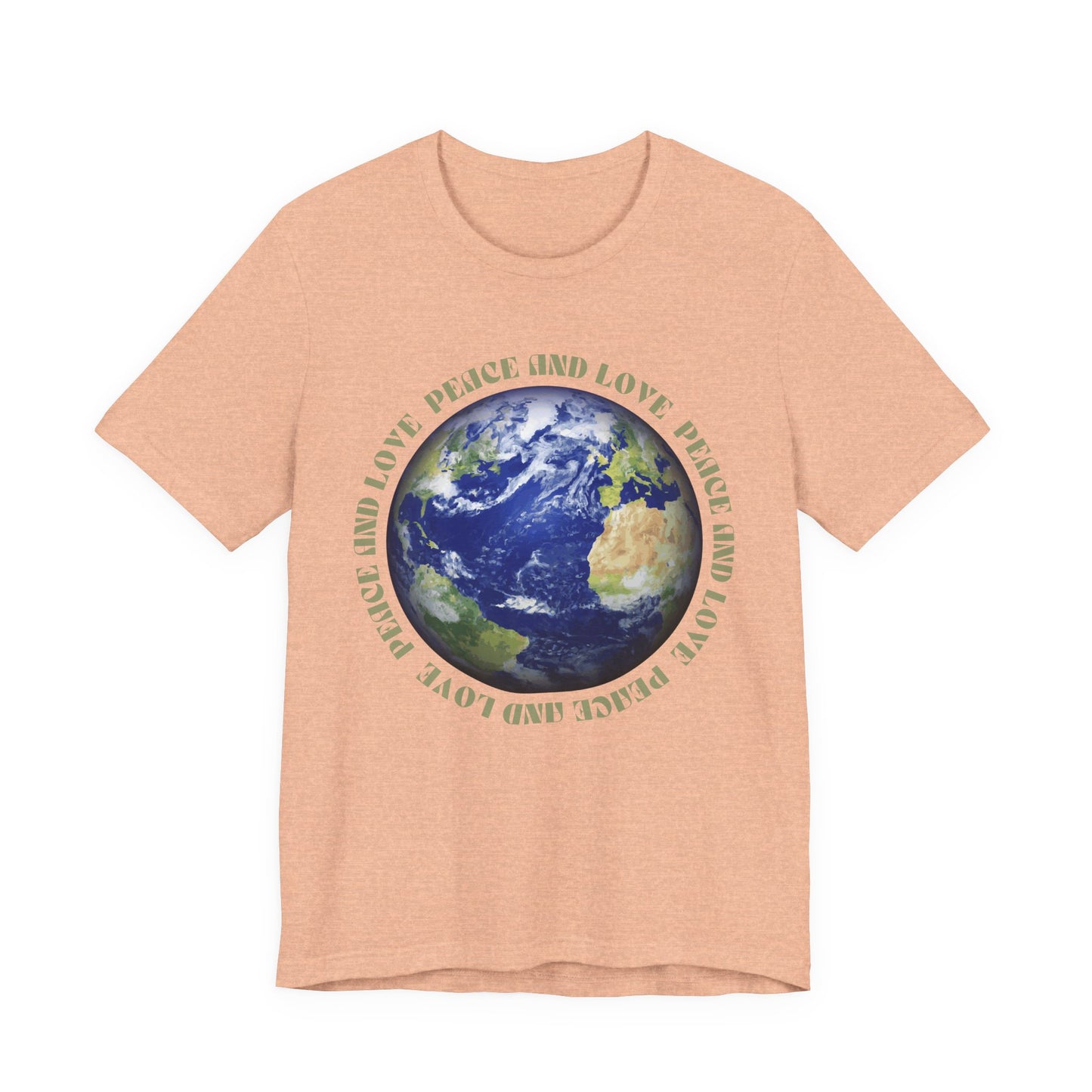 Earth Peace & Love Tee — Globe Graphic T-Shirt