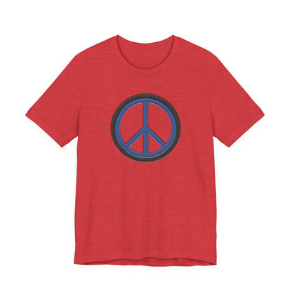 Peace Symbol T-Shirt — Blue Peace Sign Graphic Tee