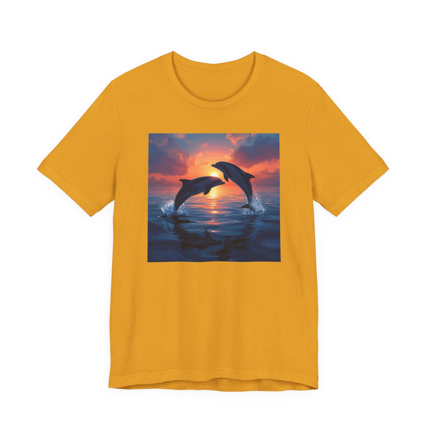 Dolphin Sunset Tee — Ocean Sunset Dolphins Graphic T-Shirt