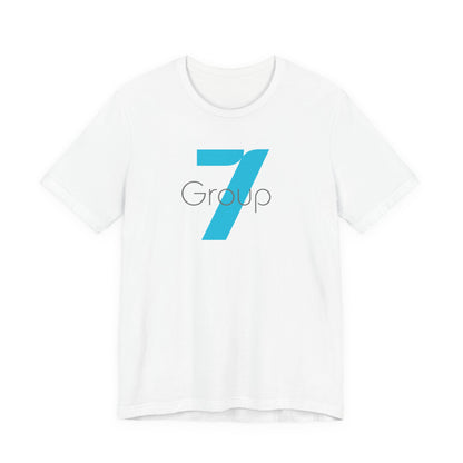 7 Group Logo Tee — Minimalist Blue Number 7 Shirt