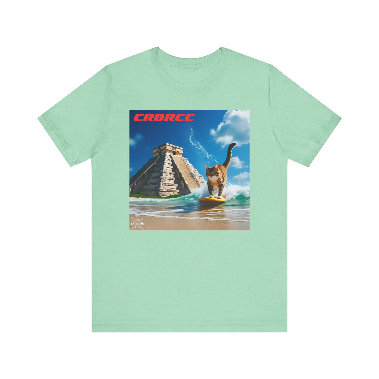 Surfer Cat Tee, Funny Cat Shirt, Summer Vibes T-Shirt, Beach Lover Gift, Cute Pet Apparel
