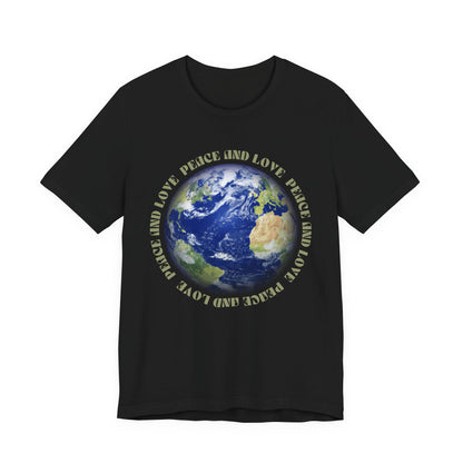 Earth Peace & Love Tee — Globe Graphic T-Shirt