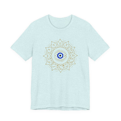 Evil Eye Mandala T-Shirt — Protective Blue Nazar Tee