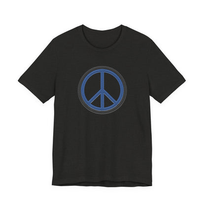 Peace Symbol T-Shirt — Blue Peace Sign Graphic Tee