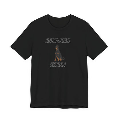 Doberman “Doby-Juan Kenobi” Graphic Tee – Funny Dog Star Wars Mashup