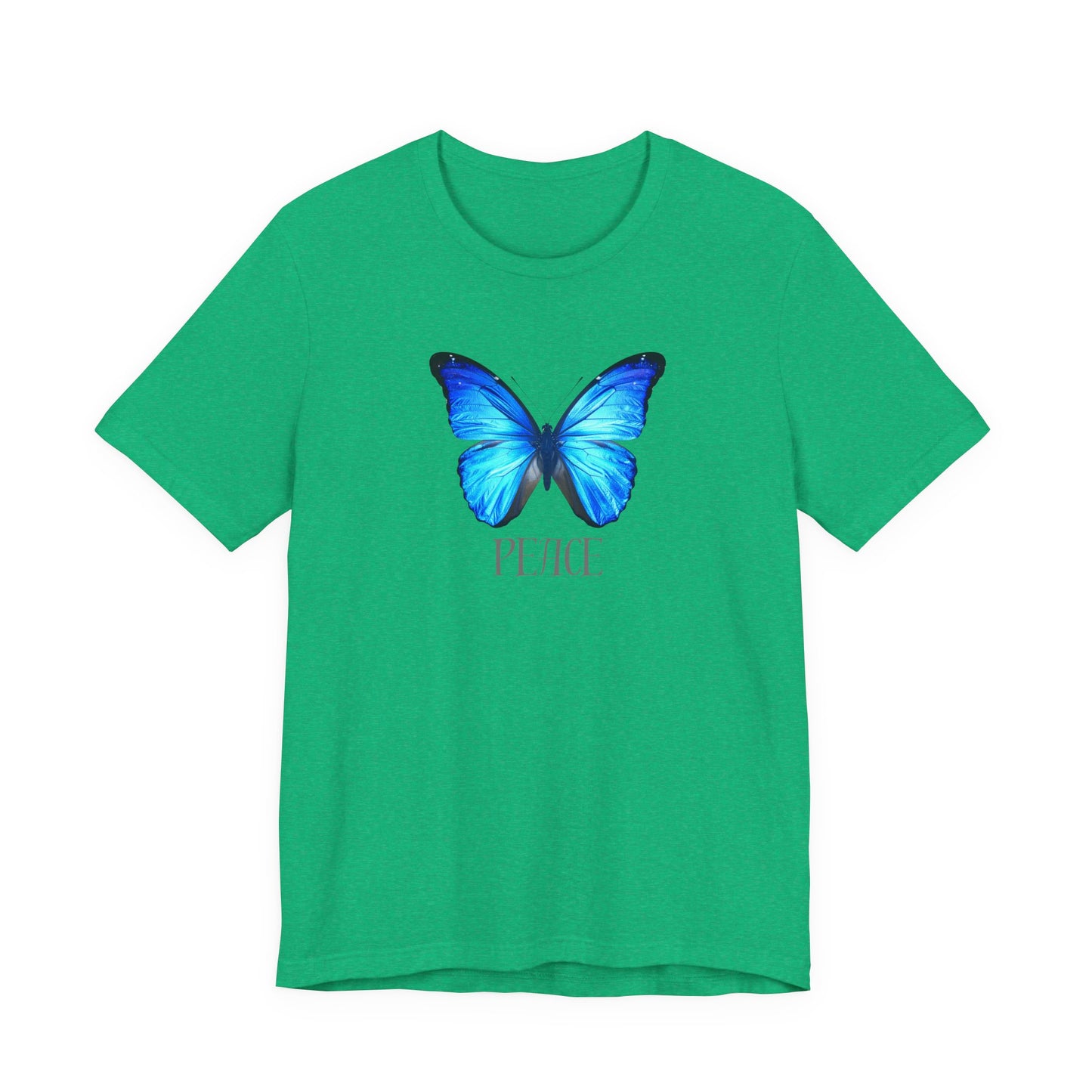 Peace Blue Butterfly Tee — Inspirational Graphic T‑Shirt