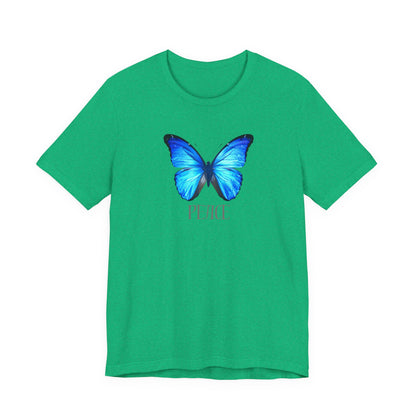 Peace Blue Butterfly Tee — Inspirational Graphic T‑Shirt
