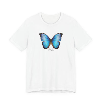 Blue Butterfly Tee — 'TAZ' Graphic Short Sleeve T-Shirt