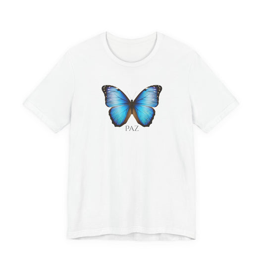 Blue Butterfly Tee — 'TAZ' Graphic Short Sleeve T-Shirt