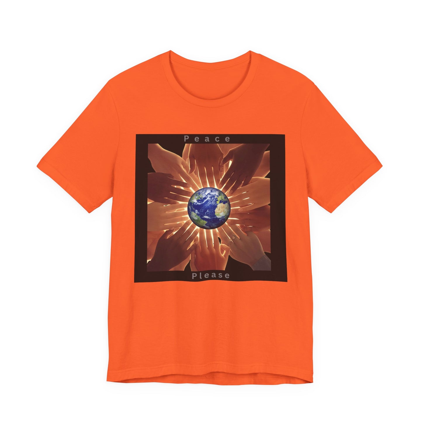 Peace Please T‑Shirt — Earth and Helping Hands Graphic Tee