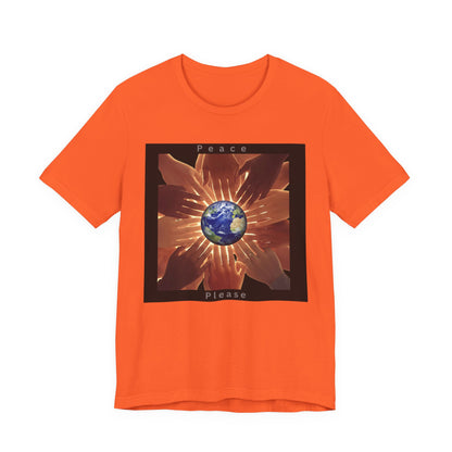 Peace Please T‑Shirt — Earth and Helping Hands Graphic Tee