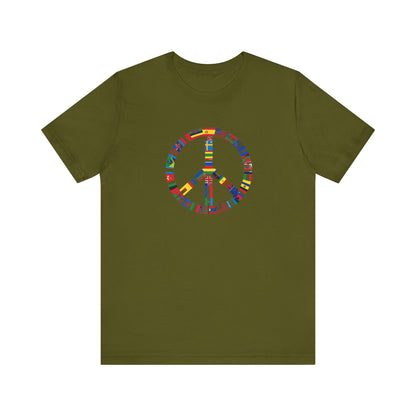 Peace Flags Unisex Short Sleeve Tee