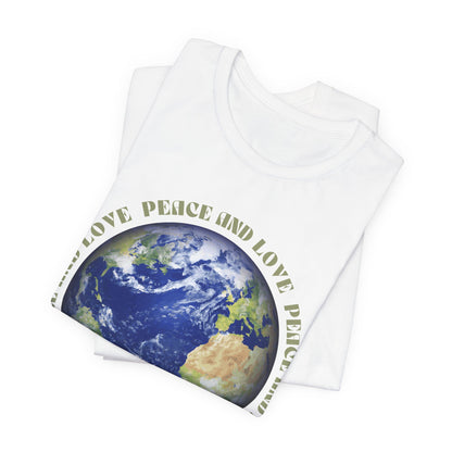 Earth Peace & Love Tee — Globe Graphic T-Shirt