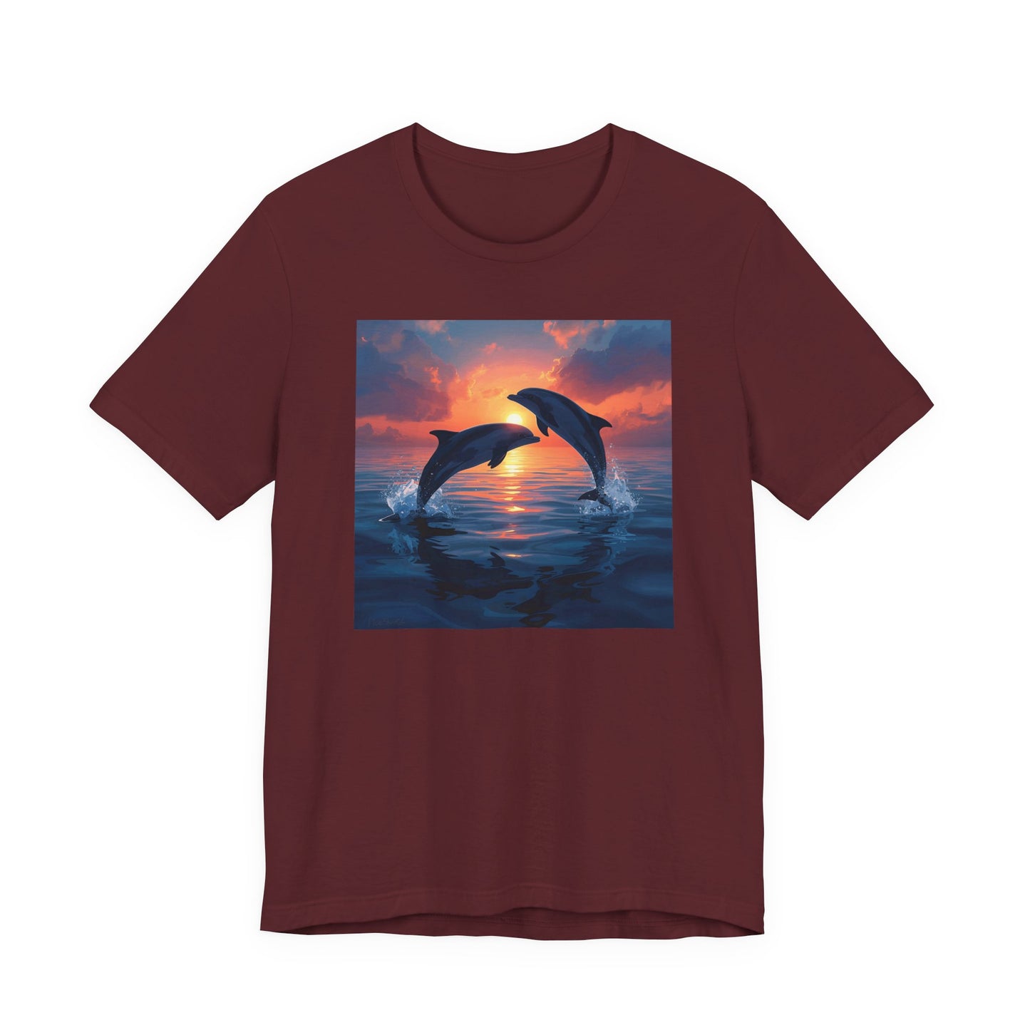 Dolphin Sunset Tee — Ocean Sunset Dolphins Graphic T-Shirt