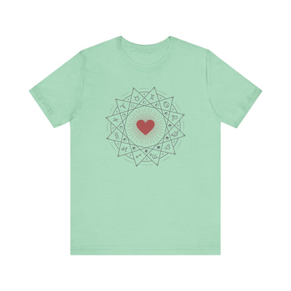 Heart Mandala Unisex Jersey Tee,