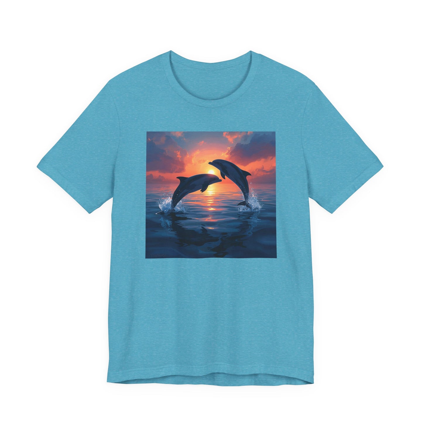 Dolphin Sunset Tee — Ocean Sunset Dolphins Graphic T-Shirt