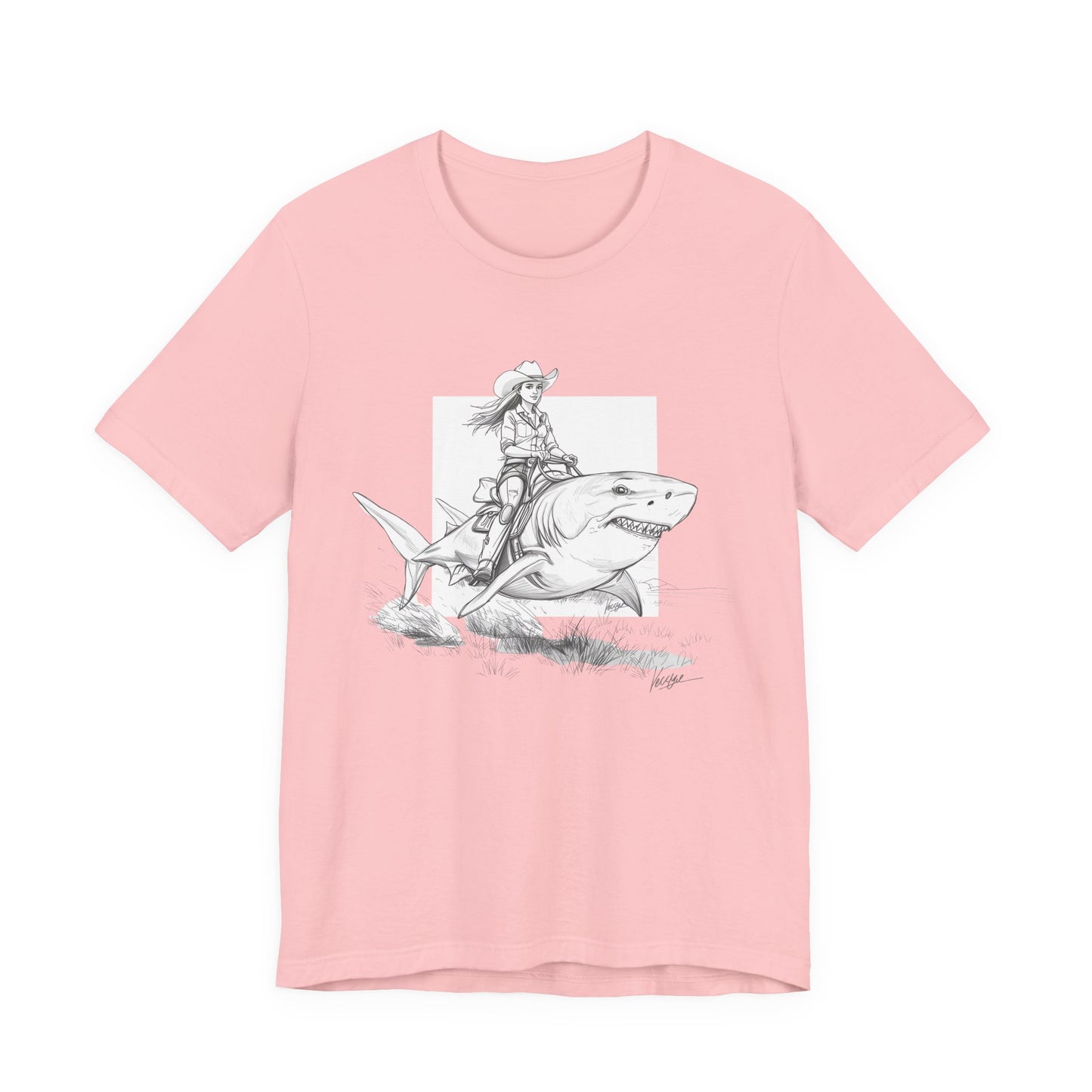 Shark Rider Sketch T-Shirt