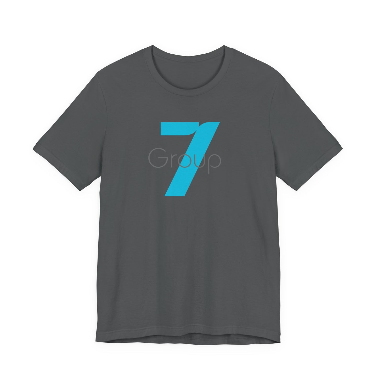 7 Group Logo Tee — Minimalist Blue Number 7 Shirt