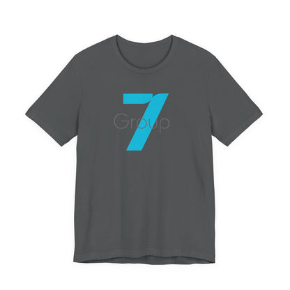 7 Group Logo Tee — Minimalist Blue Number 7 Shirt