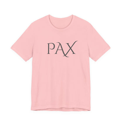 PAX Minimalist Graphic Tee — Classic Latin 'PAX' Peace Shirt