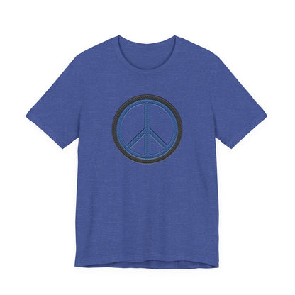 Peace Symbol T-Shirt — Blue Peace Sign Graphic Tee