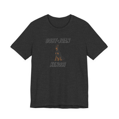 Doberman “Doby-Juan Kenobi” Graphic Tee – Funny Dog Star Wars Mashup