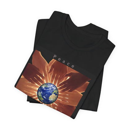 Peace Please T‑Shirt — Earth and Helping Hands Graphic Tee