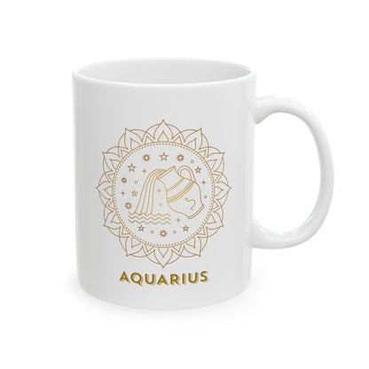 Aquarius Horoscope Coffee Cup, Astrology Lover Mug