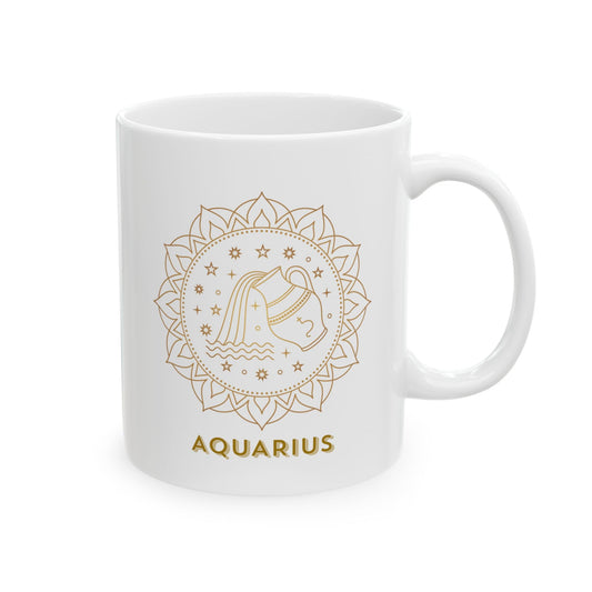 Aquarius Horoscope Coffee Cup, Astrology Lover Mug