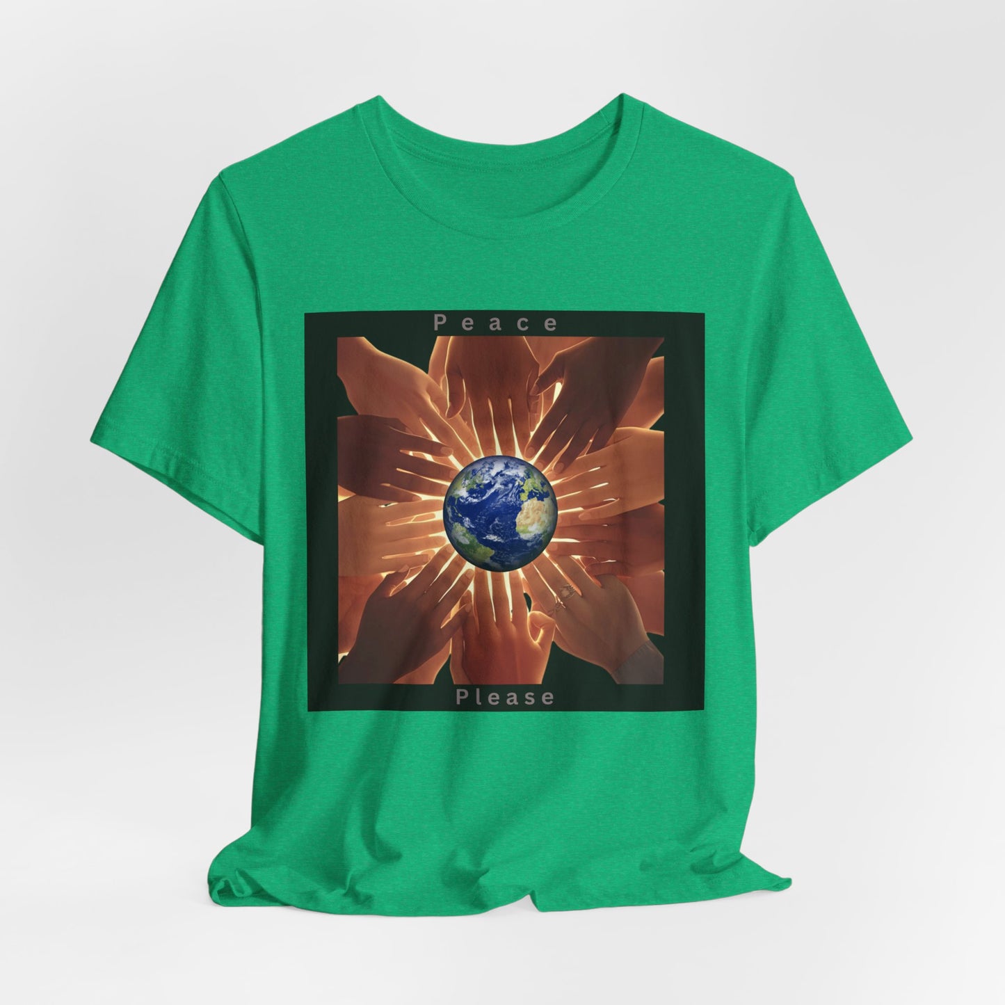 Peace Please T‑Shirt — Earth and Helping Hands Graphic Tee