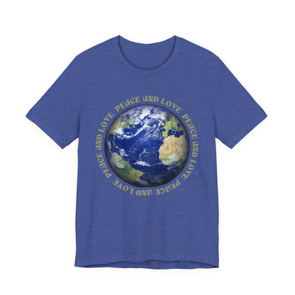 Earth Peace & Love Tee — Globe Graphic T-Shirt