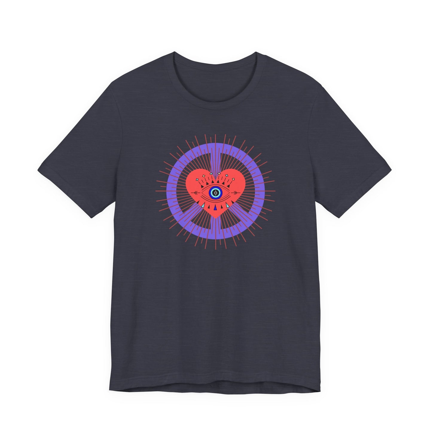 Heart Peace T-Shirt — Retro Love Eye Graphic Tee