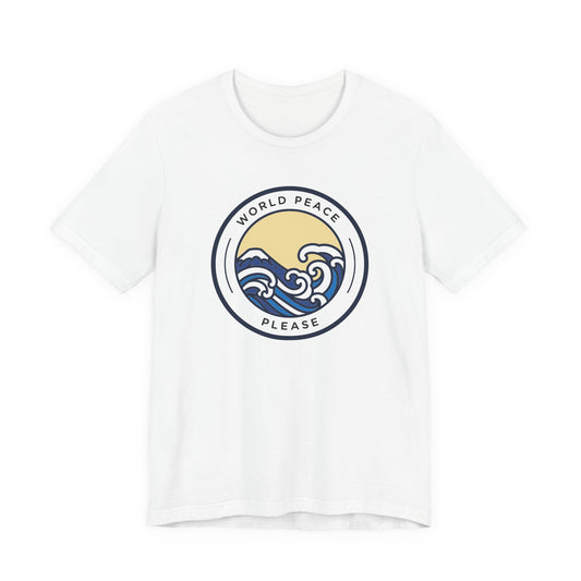 World Peace Please Tee — Vintage Wave Graphic T-Shirt