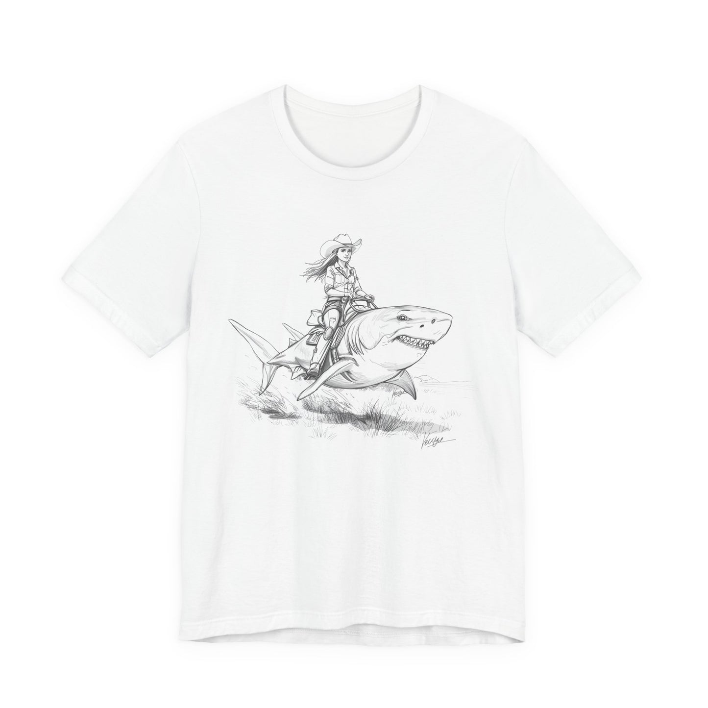 Shark Rider Sketch T-Shirt
