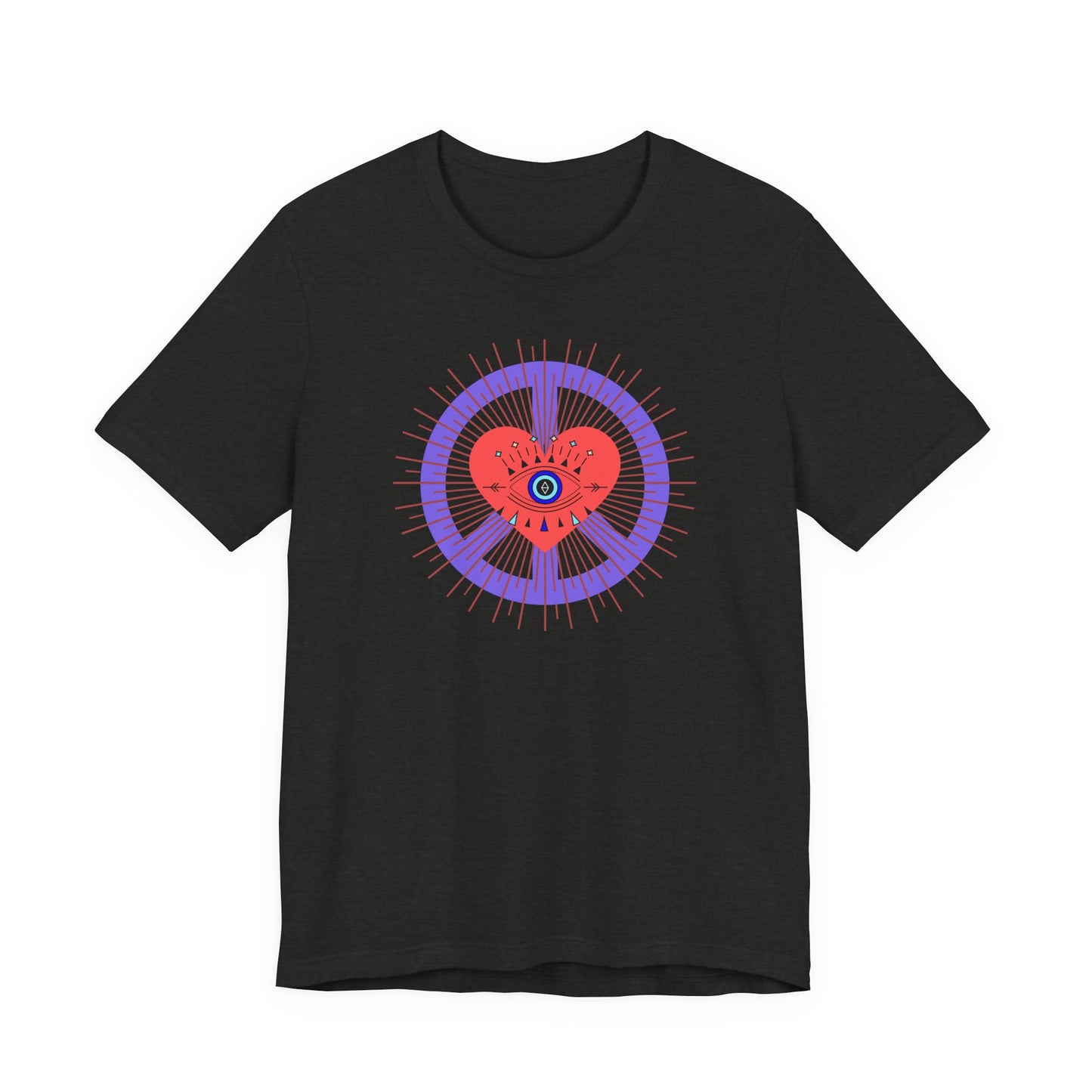 Heart Peace T-Shirt — Retro Love Eye Graphic Tee