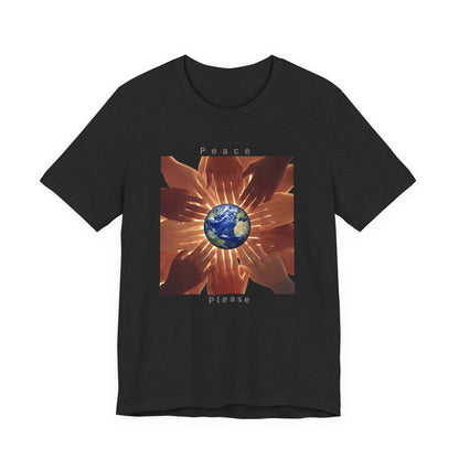 Peace Please T‑Shirt — Earth and Helping Hands Graphic Tee