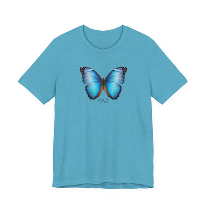 Blue Butterfly Tee — 'TAZ' Graphic Short Sleeve T-Shirt